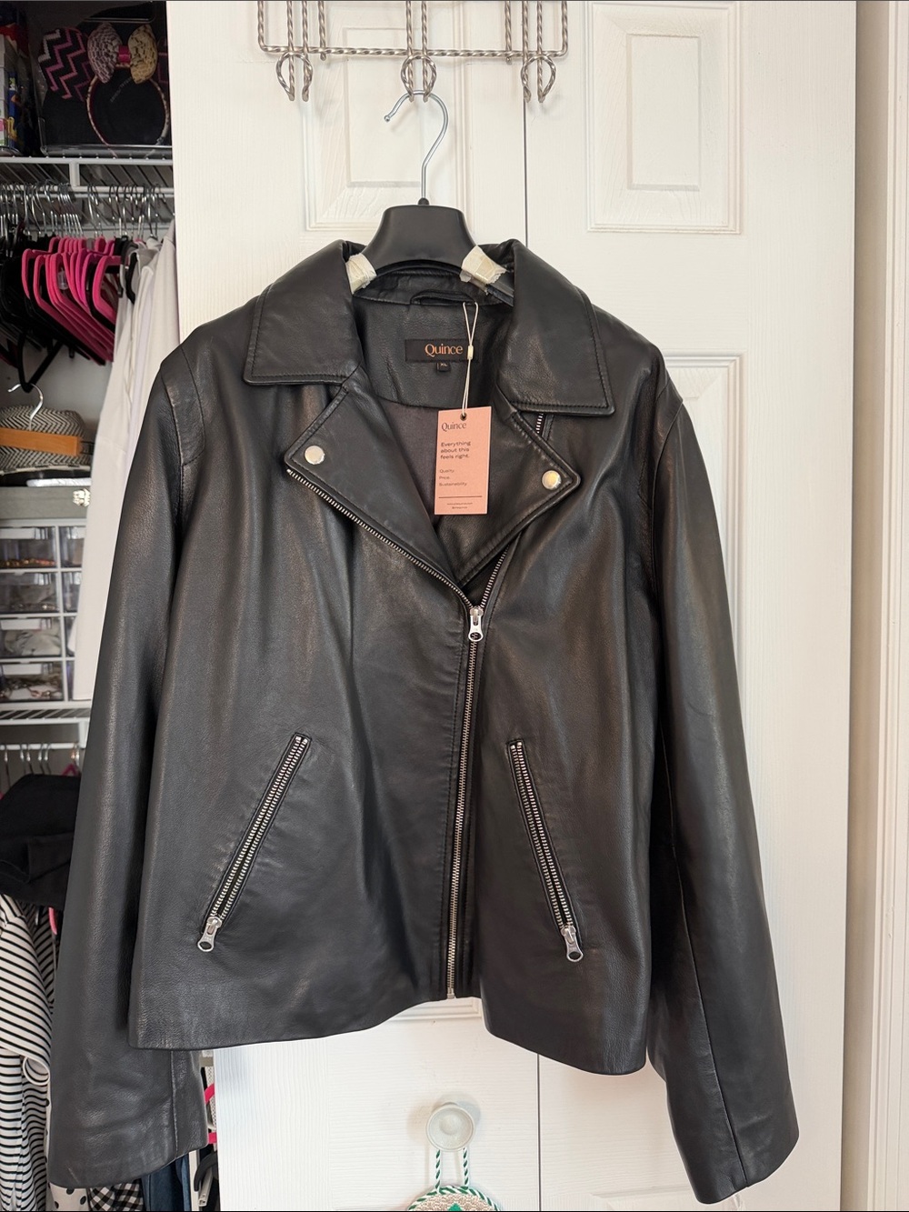 Brand New Women’s Quince biker jacket size extra large